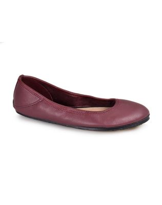 Maroon leather flats