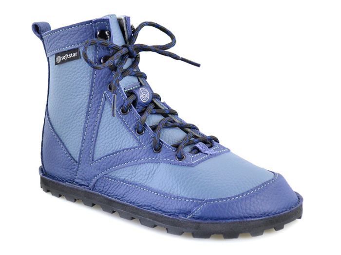 Front of All Leather Zero Drop Blue Boot
