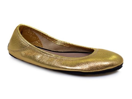 Shiny Gold Barefoot Ballet Flats