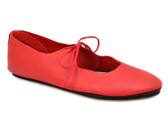 Red Vintage Tie Ballerine