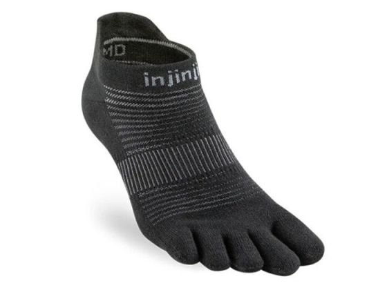 Injinji No-Show Socks in Black