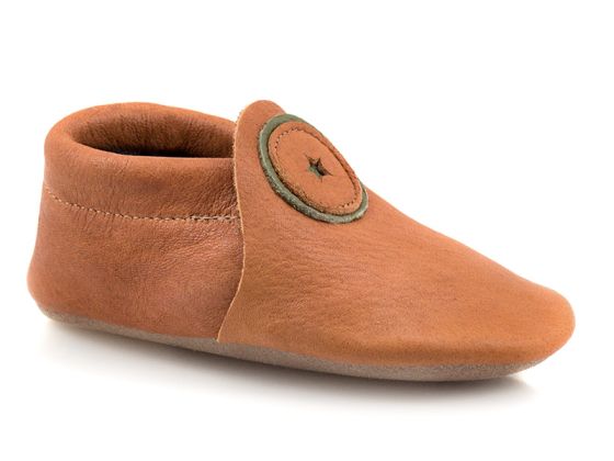 Kids Soft Brown Elk Leather Moccasin