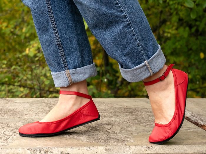 Softstar Shoes Adult Ankle Strap Ballerine Flat, barefoot shoe