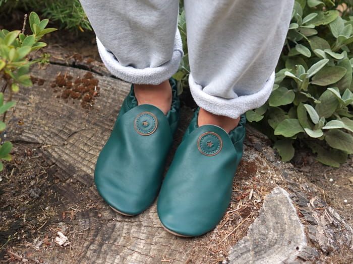 Softstar Shoes Adult Roo Moccasin in Smooth Leather and Nubuck Leather, barefoot shoe