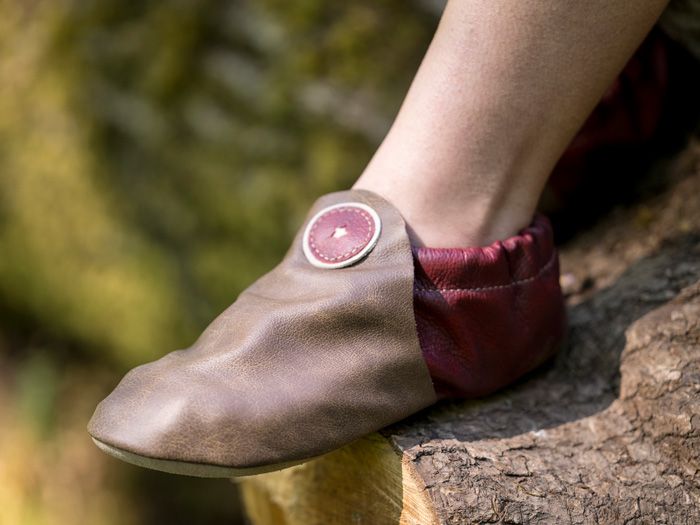 Handmade Leather Roo Moccasins
