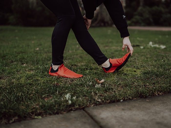 Athletic slip on shoes with ground feel