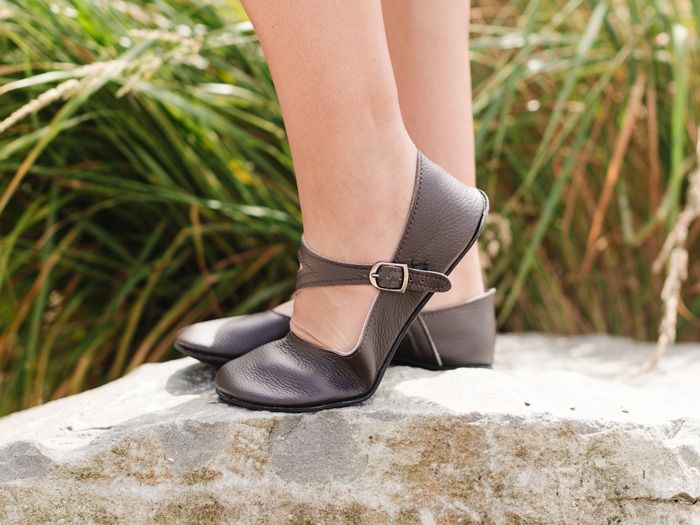 Dark Brown Leather Mary Janes
