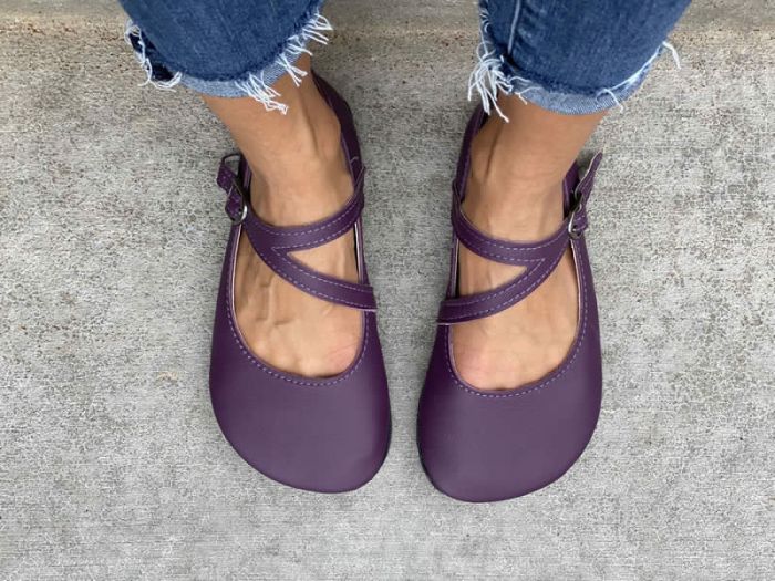 Soft Leather Barefoot Mary Janes for Adults