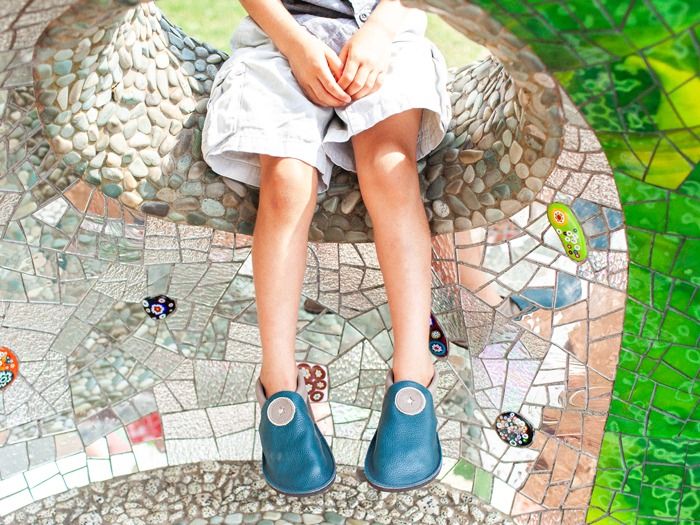 Slip on leather shoes for kids