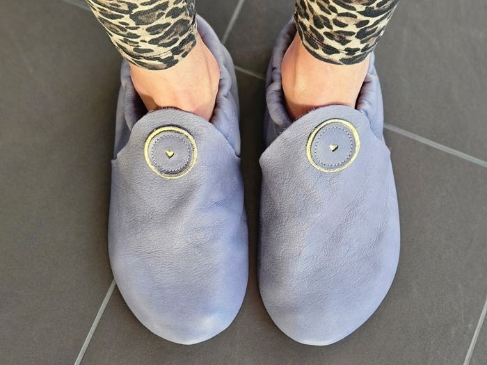 leather and sheepskin barefoot moccasins