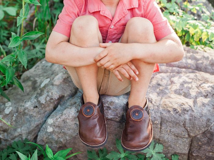 Child Lightning Sole Rugged Rambler in Brown Leather