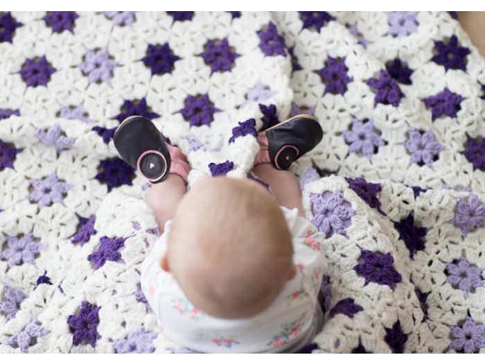 Pink and Purple Baby Moccasins