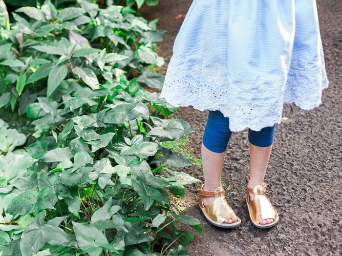 Customizable Gold Sandals for Children