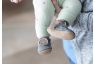 Gray Sheepskin Booties for Babies
