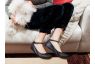 Ballet flats with straps in black