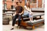 Man and woman wearing Black and Beach Glass Camino Lite Sandals