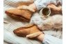 Sheepskin slippers with suede sole
