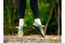 Breathable and Flexible Green Leather Shoes