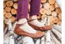 Brown flat with ankle straps