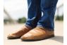 Light Brown leather slip on shoes