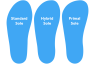 Standard vs Hybrid vs Primal Insole Shapes