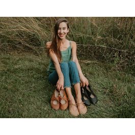 Adult Vintage Tie Ballerine Flat