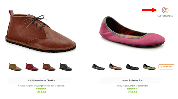 Selecting Customizable Shoes