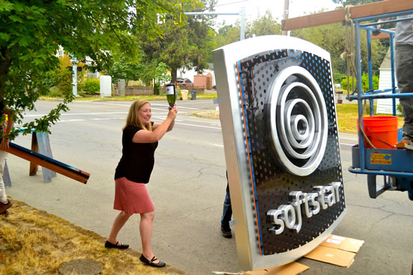 Softstar Owner Tricia Christens New Sign