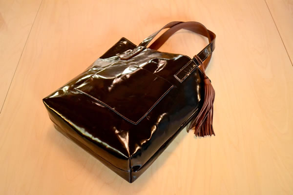Handcrafted Patent Leather Handbag