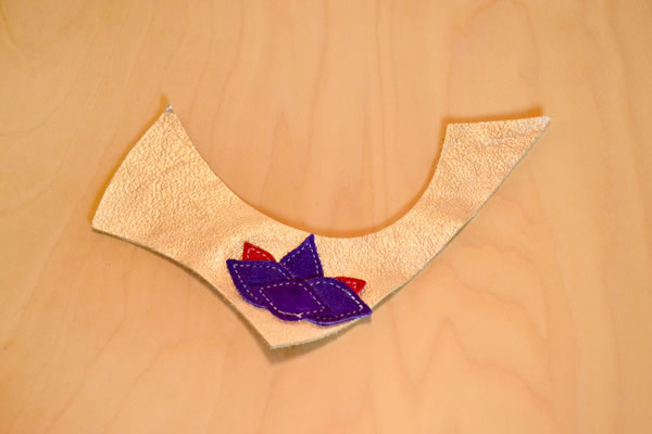 Leather Lotus Motif
