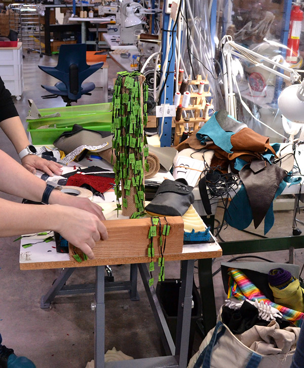 Size tags and piles of random material