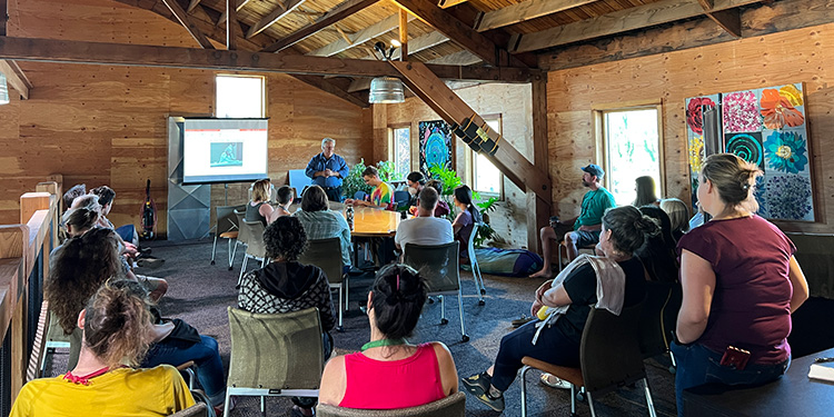 Gary Connor teaching the Softstar Elves