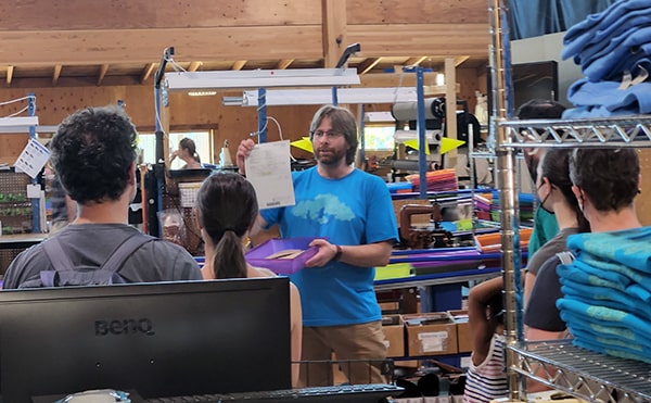 Tory giving a Softstar workshop tour