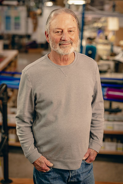 Shoe Sheriff Tim retired from Softstar in 2025, but continues to visit the workshop regularly.